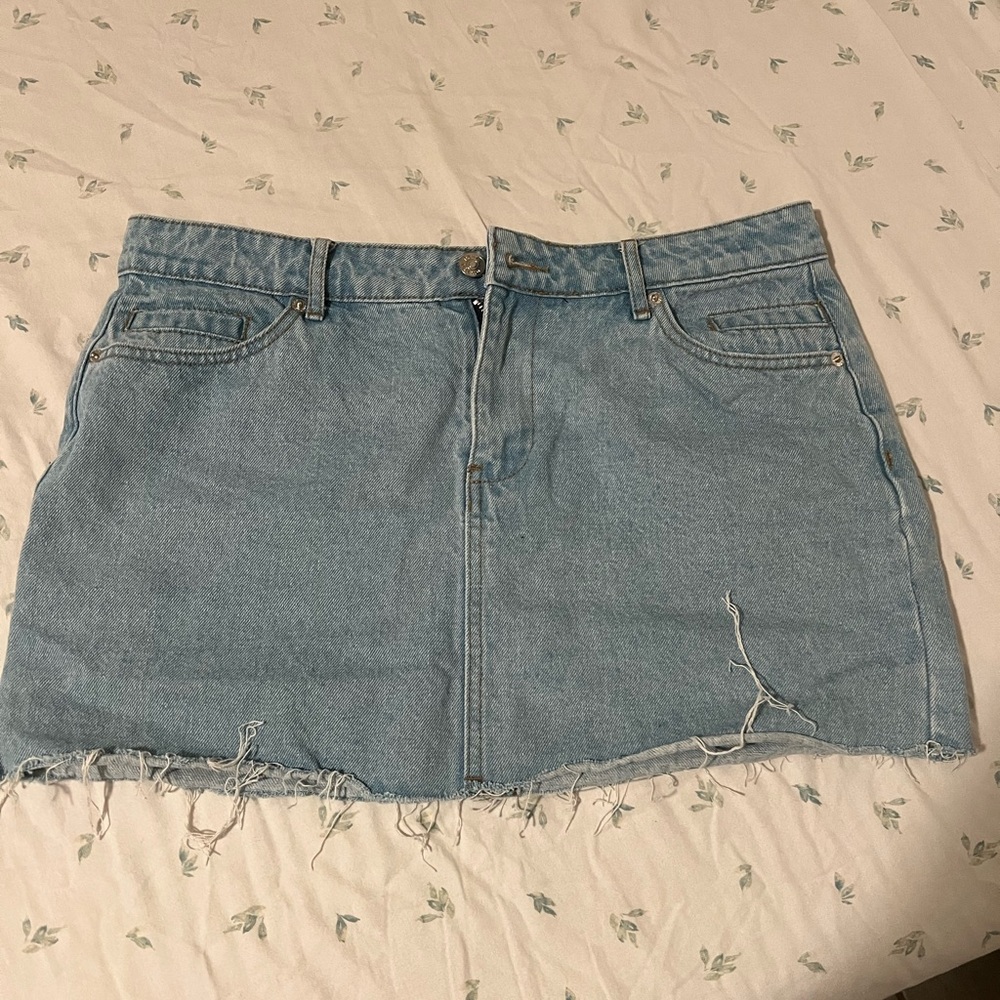 Edikted Denim Mini Skirt